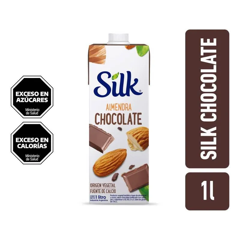 Bebida a base de almendras sabor chocolate endulzada Silk 1lt