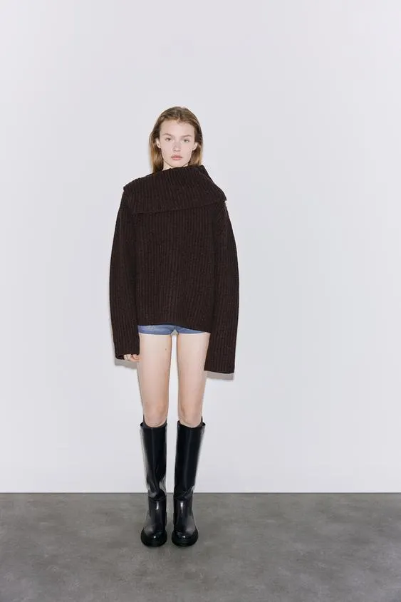 JERSEY CUELLO DOBLE 100% LANA