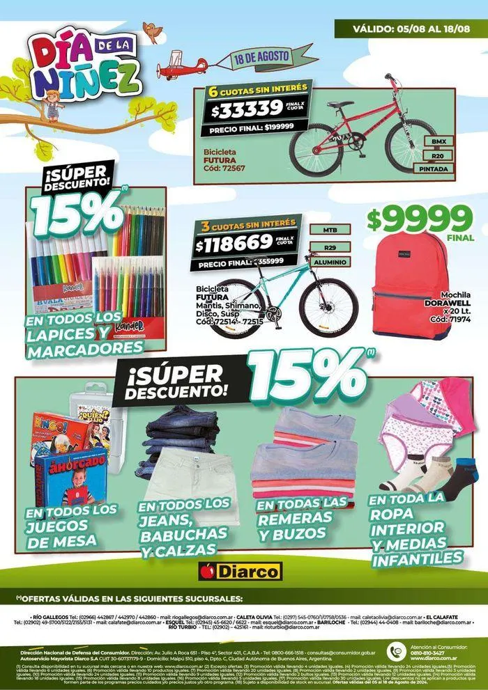 Ofertas de Diarco DÍa De La NiÑez Sur 5 de agosto al 18 de agosto 2024 - Página 4 del catálogo