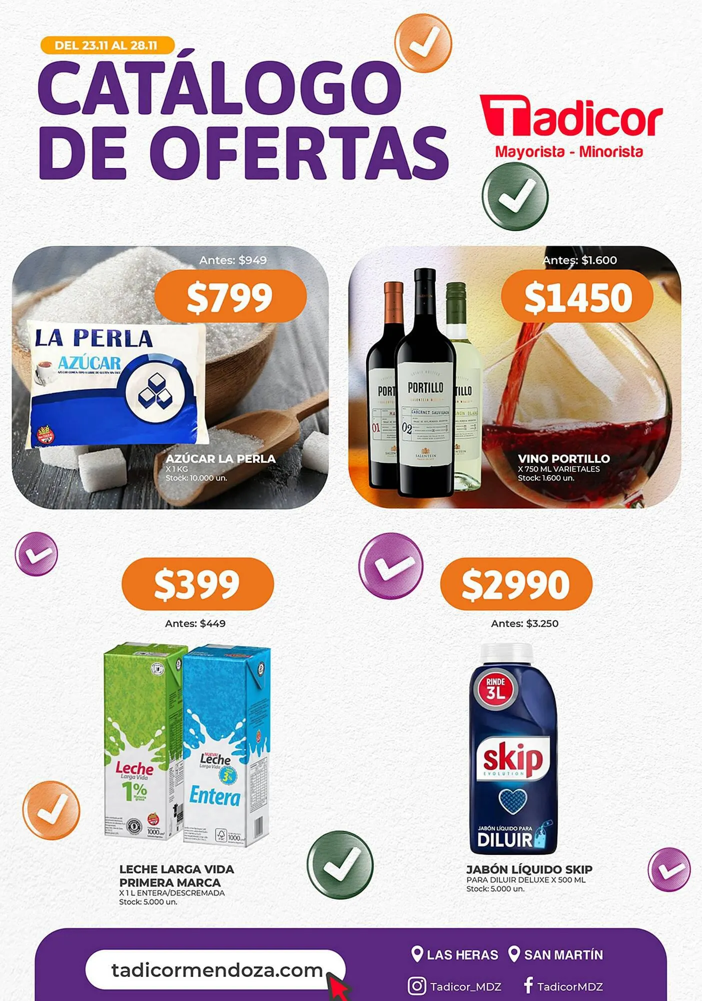 Ofertas de Catálogo Supermercados Tadicor 23 de noviembre al 28 de noviembre 2023 - Página 1 del catálogo