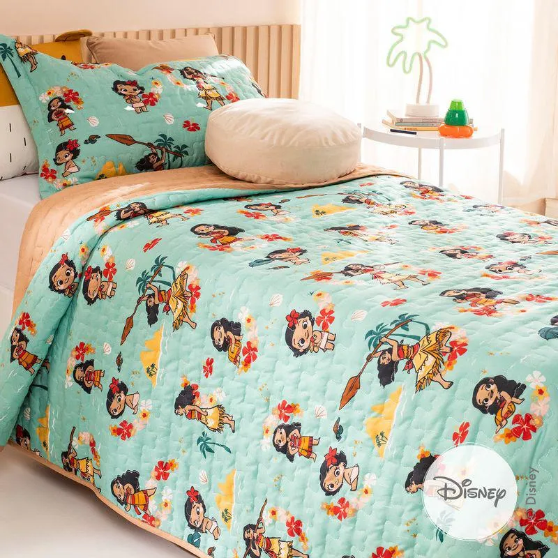 Cubrecama 1 Plaza Reversible Tiempo Moana