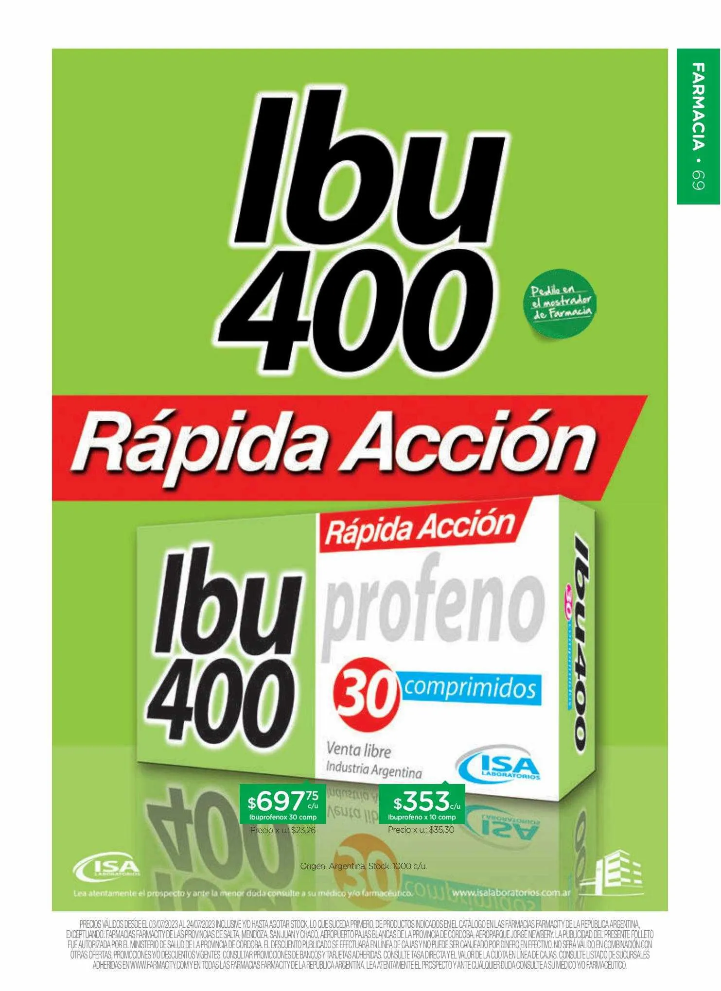 Ofertas de Catálogo Farmacity 7 de julio al 25 de julio 2023 - Página 68 del catálogo