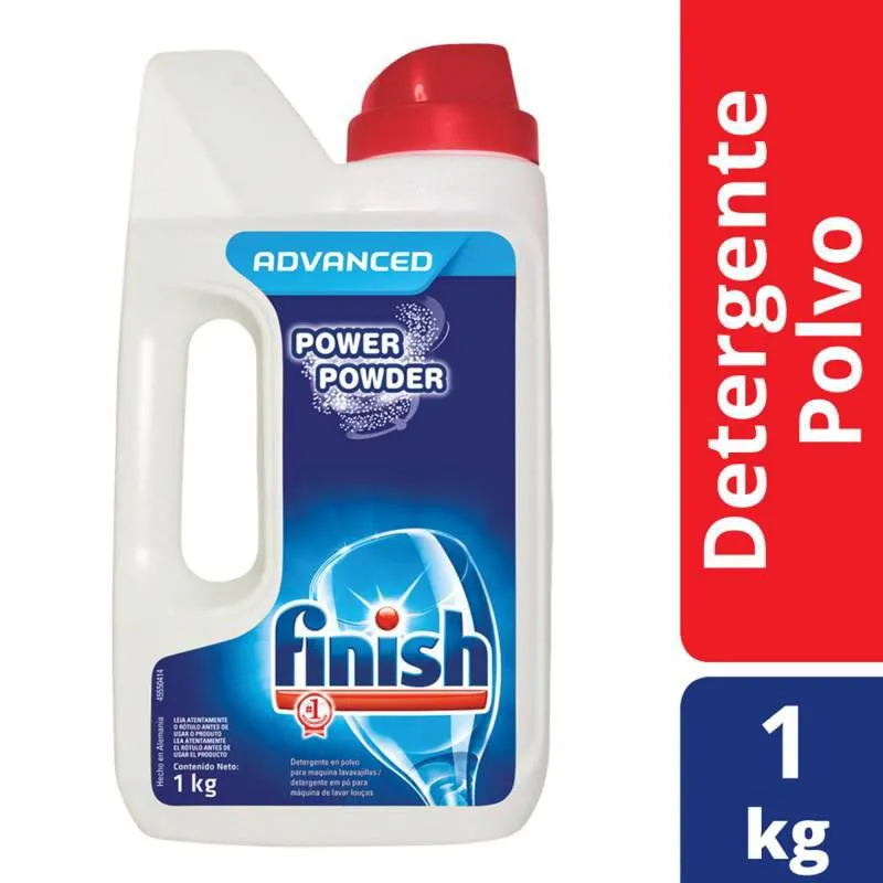 Detergente en Polvo Máquina Lavavajilla Finish x 1 Kg.