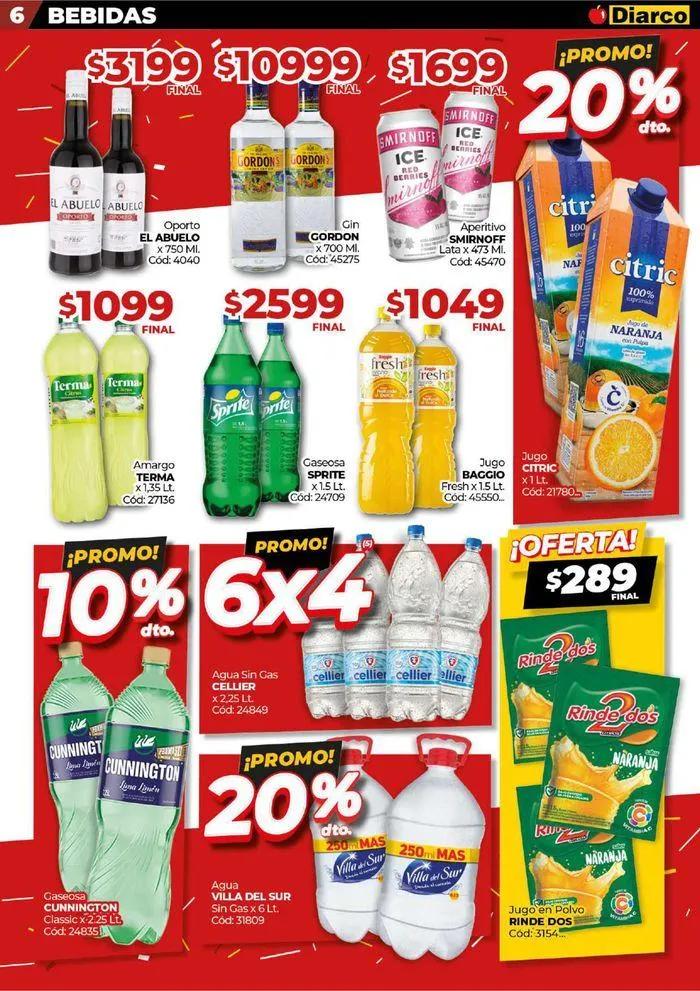 Ofertas de Diarco Ofertas Sur 19 de agosto al 25 de agosto 2024 - Página 6 del catálogo