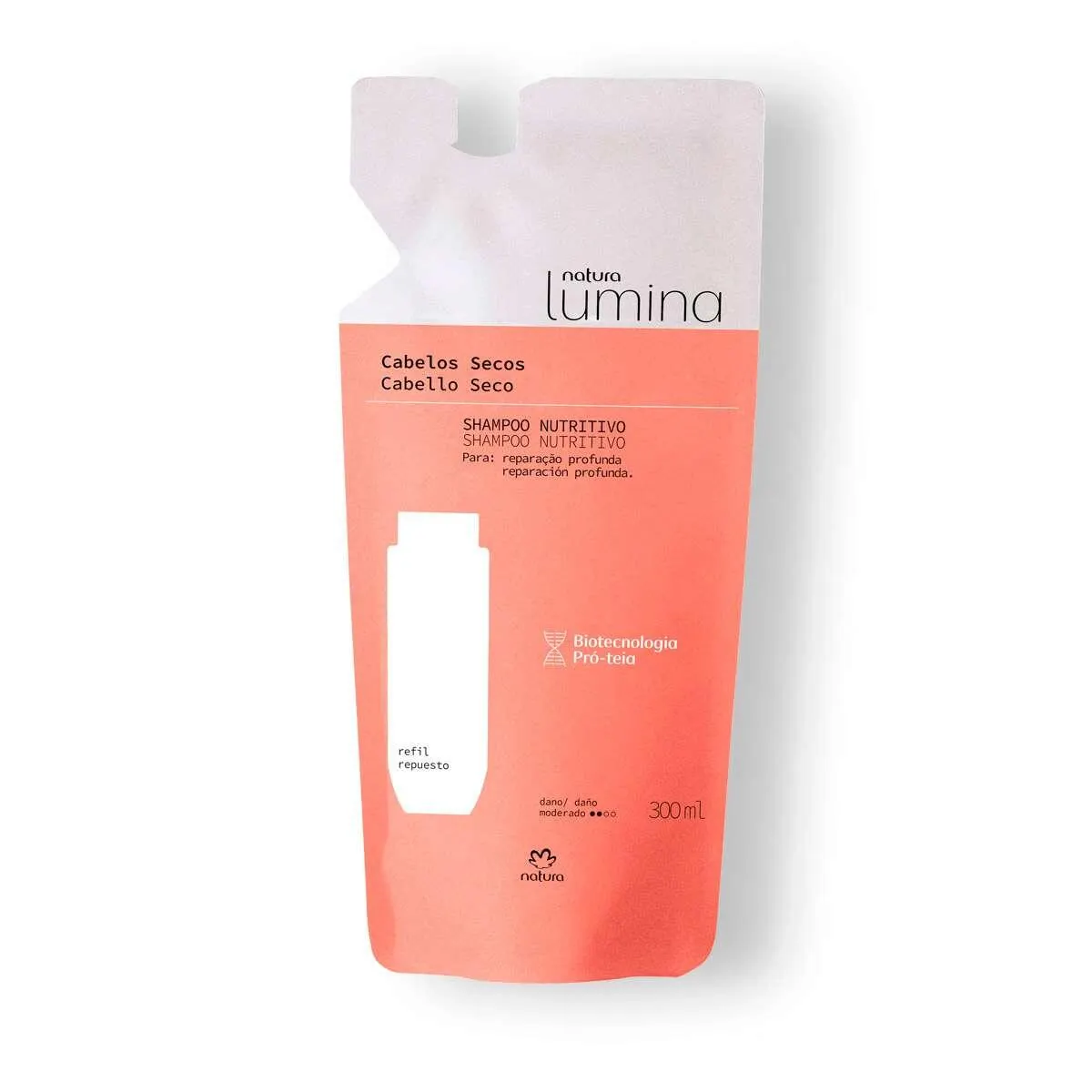 Repuesto Shampoo Cabellos Secos 300ml Lumina