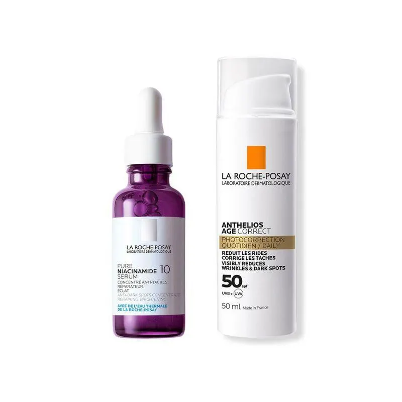 Sérum Facial Antimanchas La Roche Posay Niacinamida 10 x 30 ml + Protector Solar x 50 ml