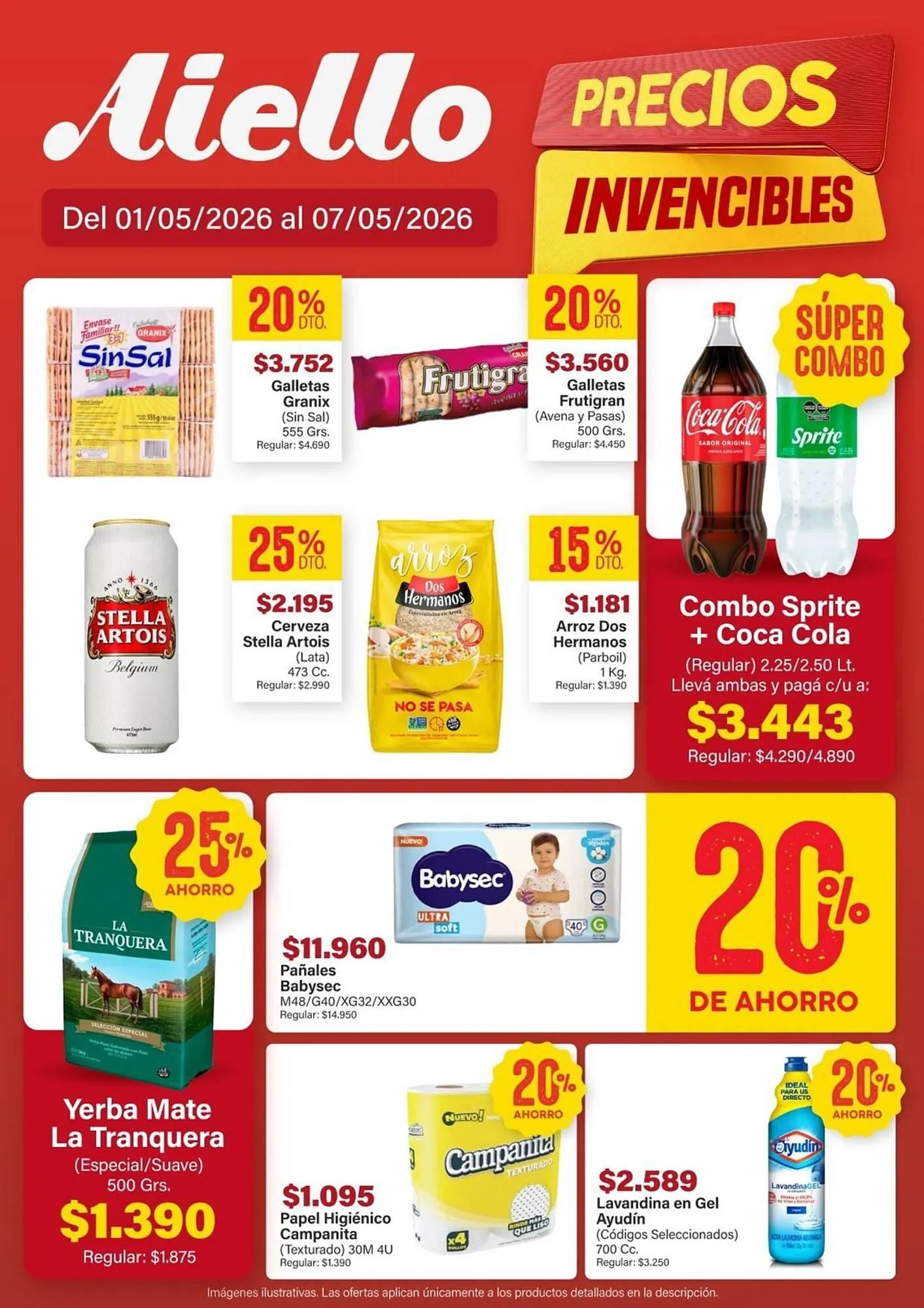 Ofertas de Catálogo Supermercados Aiello 1 de mayo al 7 de mayo 2026 - Página 1 del catálogo