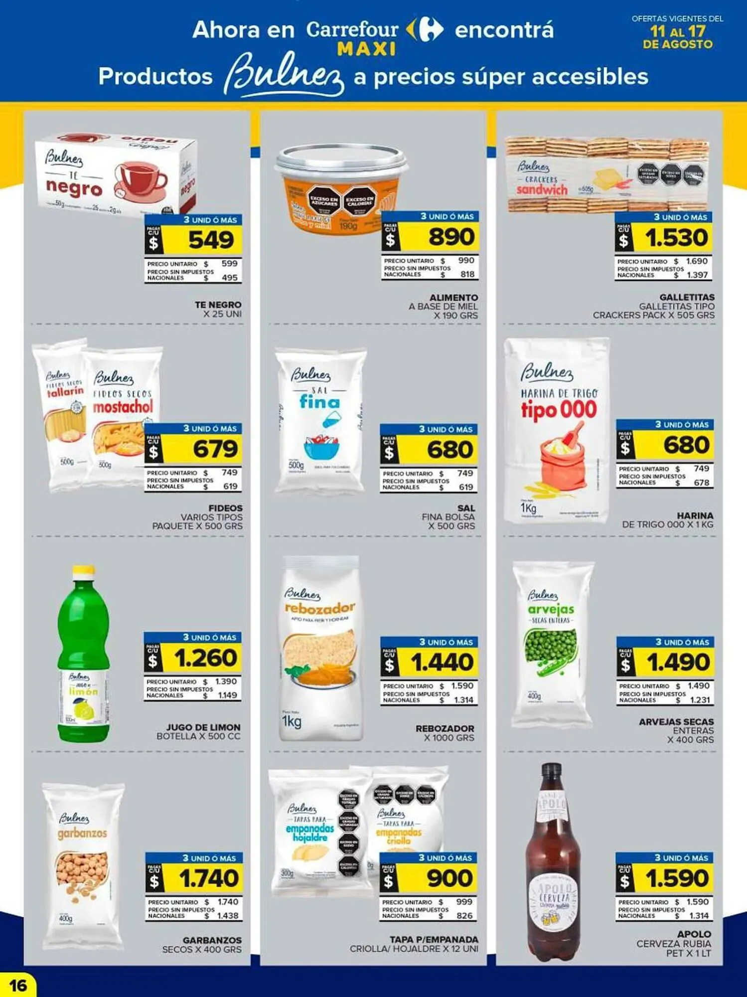 Ofertas de Catálogo Carrefour Maxi 11 de agosto al 17 de agosto 2025 - Página 16 del catálogo