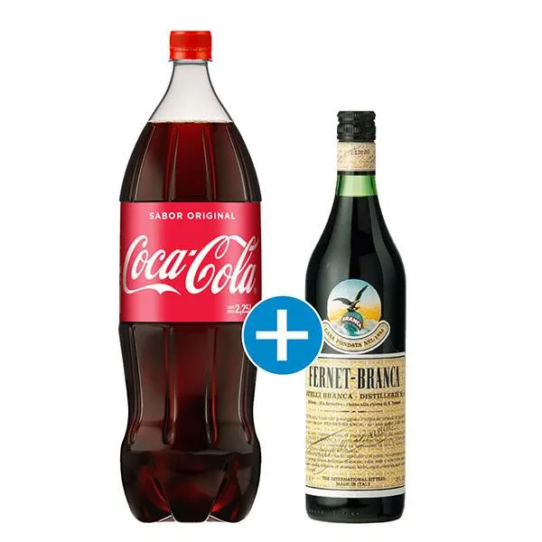 BRANCA FERNET APE. 750CC. + COCA COLA GAS. 2.25LT