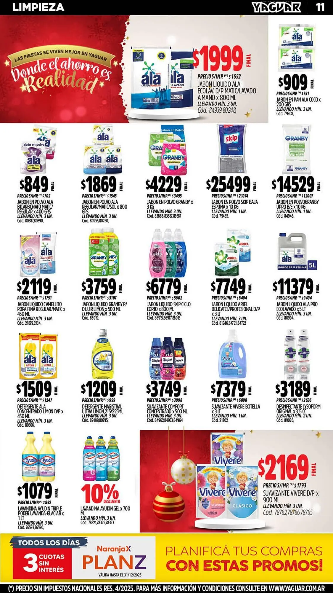Ofertas de Catálogo Supermercados Yaguar 15 de diciembre al 21 de diciembre 2025 - Página 14 del catálogo