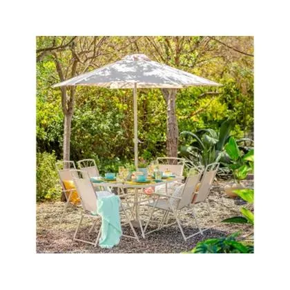 Juego de exterior Santa Lucia 8 piezas taupe