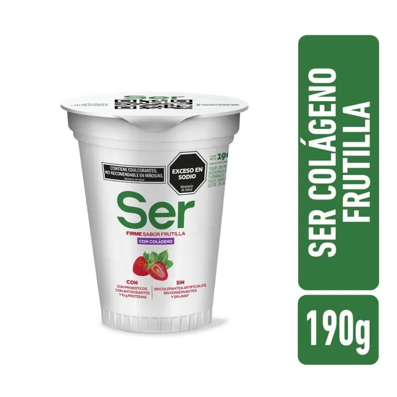 Yogur Colágeno Firme Frutilla Ser x 190gr