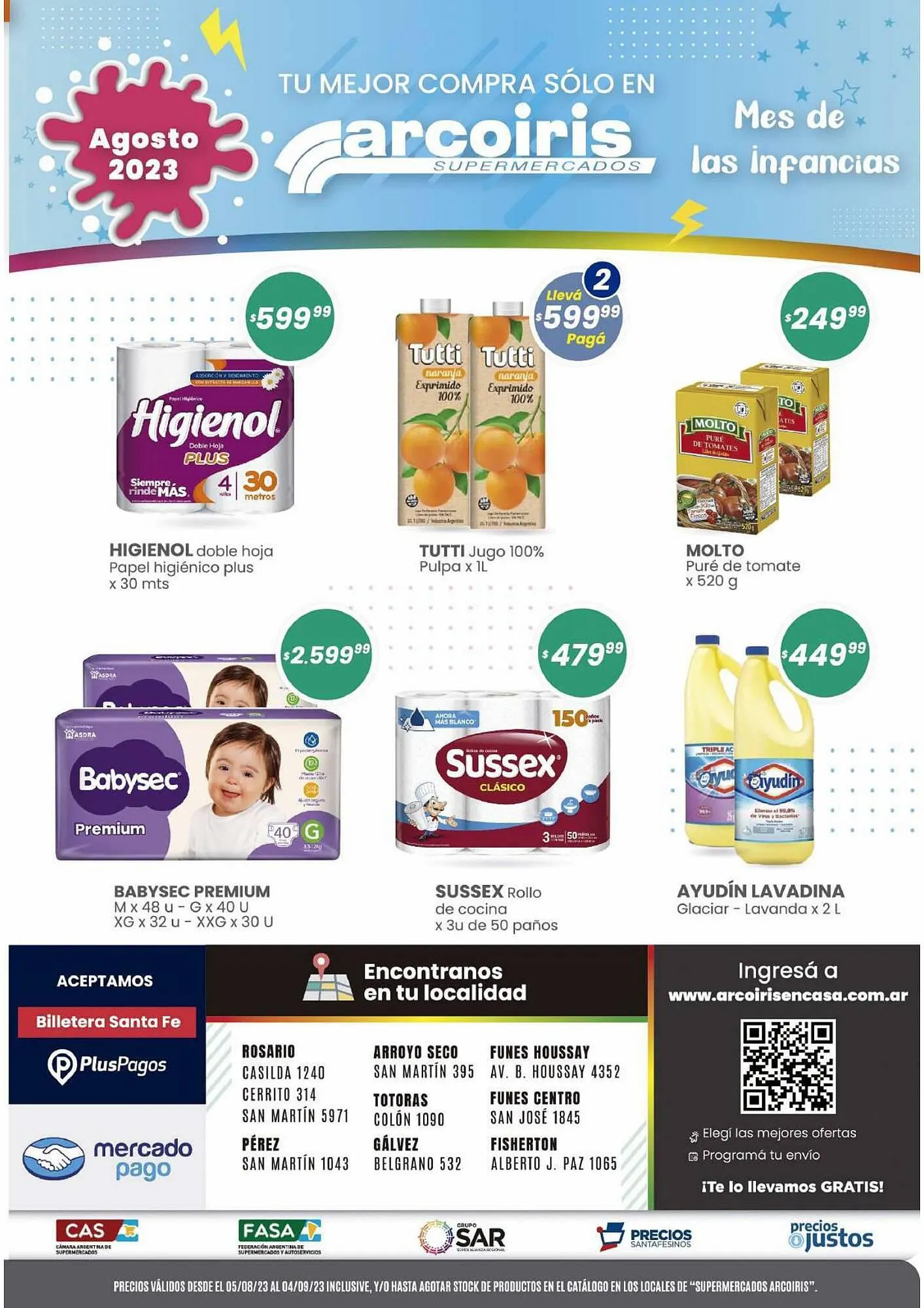 Ofertas de Catálogo Arcoiris Supermercados 4 de agosto al 4 de septiembre 2023 - Página 1 del catálogo