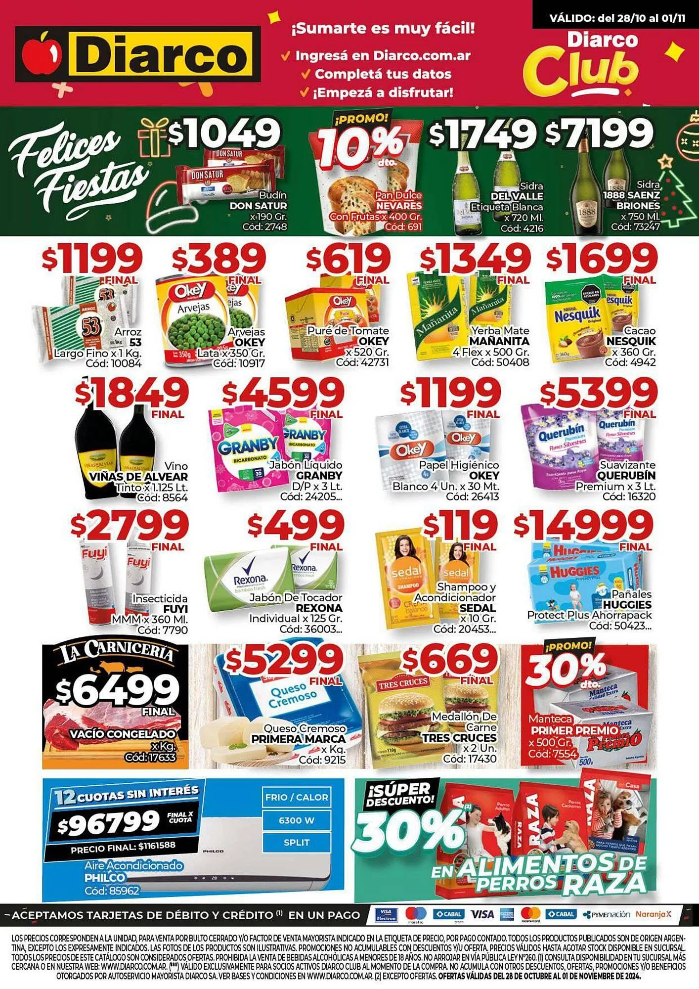 Ofertas de Catálogo Diarco 28 de octubre al 1 de noviembre 2024 - Página 1 del catálogo