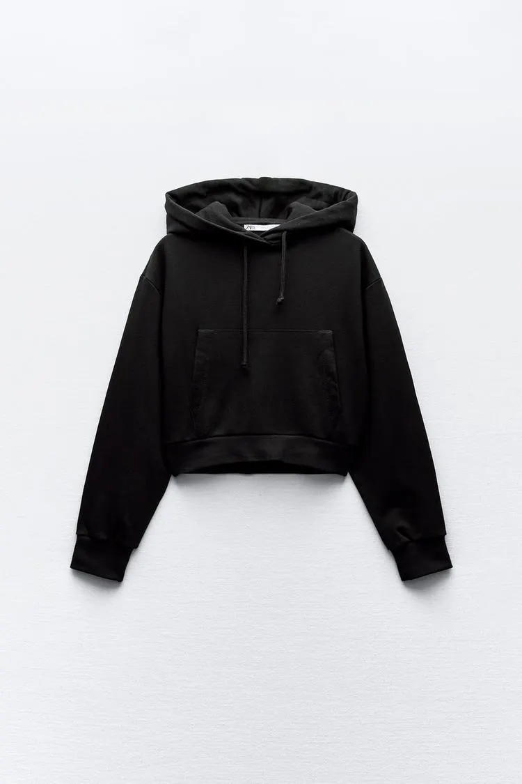 SUDADERA CROP CAPUCHA