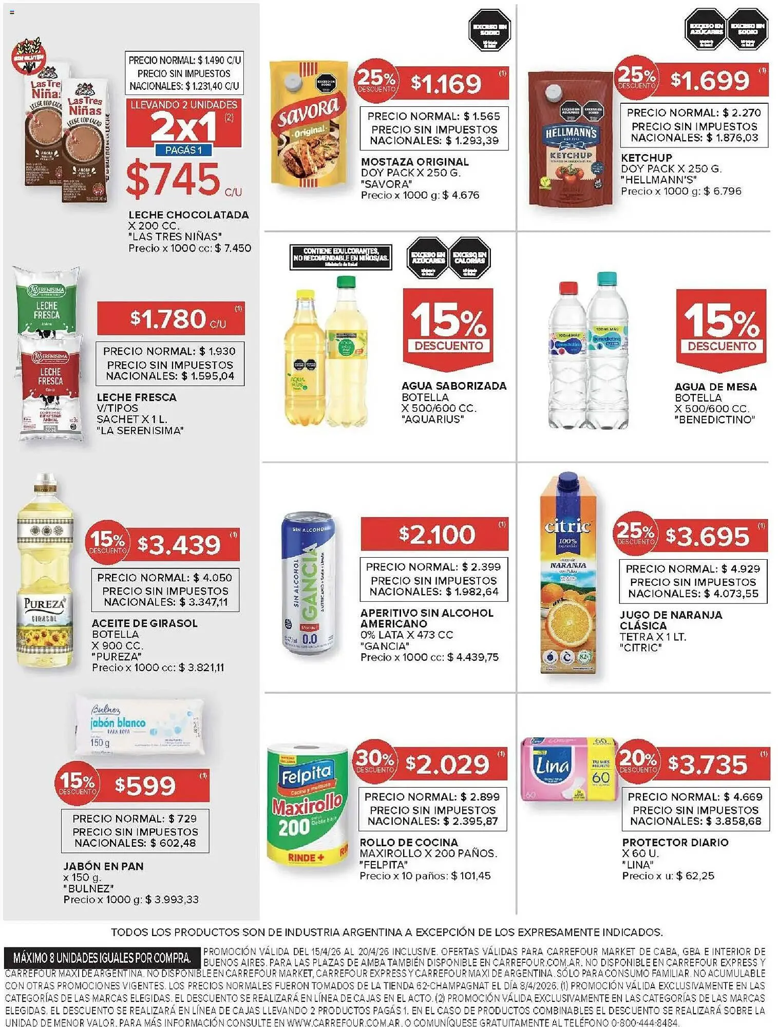 Ofertas de Catálogo Carrefour 15 de abril al 20 de abril 2026 - Página 33 del catálogo