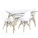 Juego de comedor Irlanda mesa rectangular y 4 sillas blanco