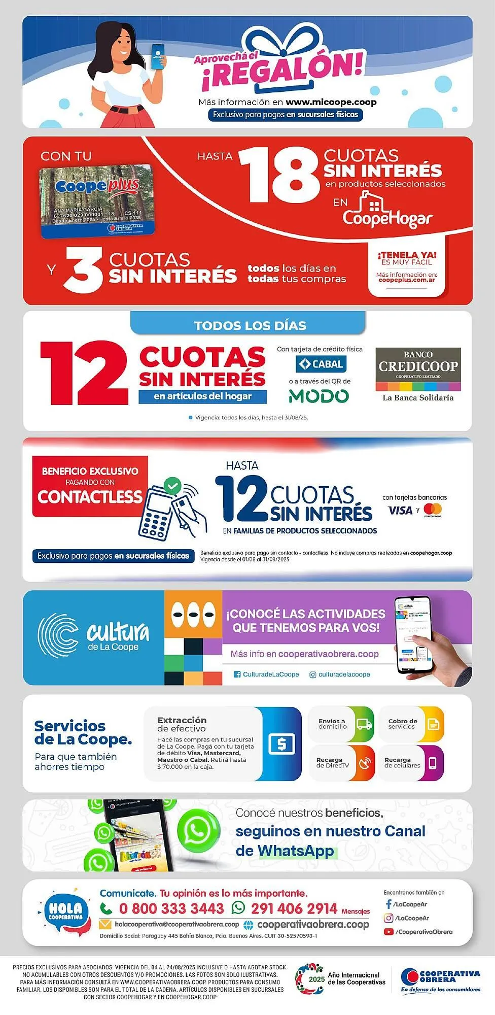 Ofertas de Catálogo Cooperativa Obrera 4 de agosto al 24 de agosto 2025 - Página 12 del catálogo