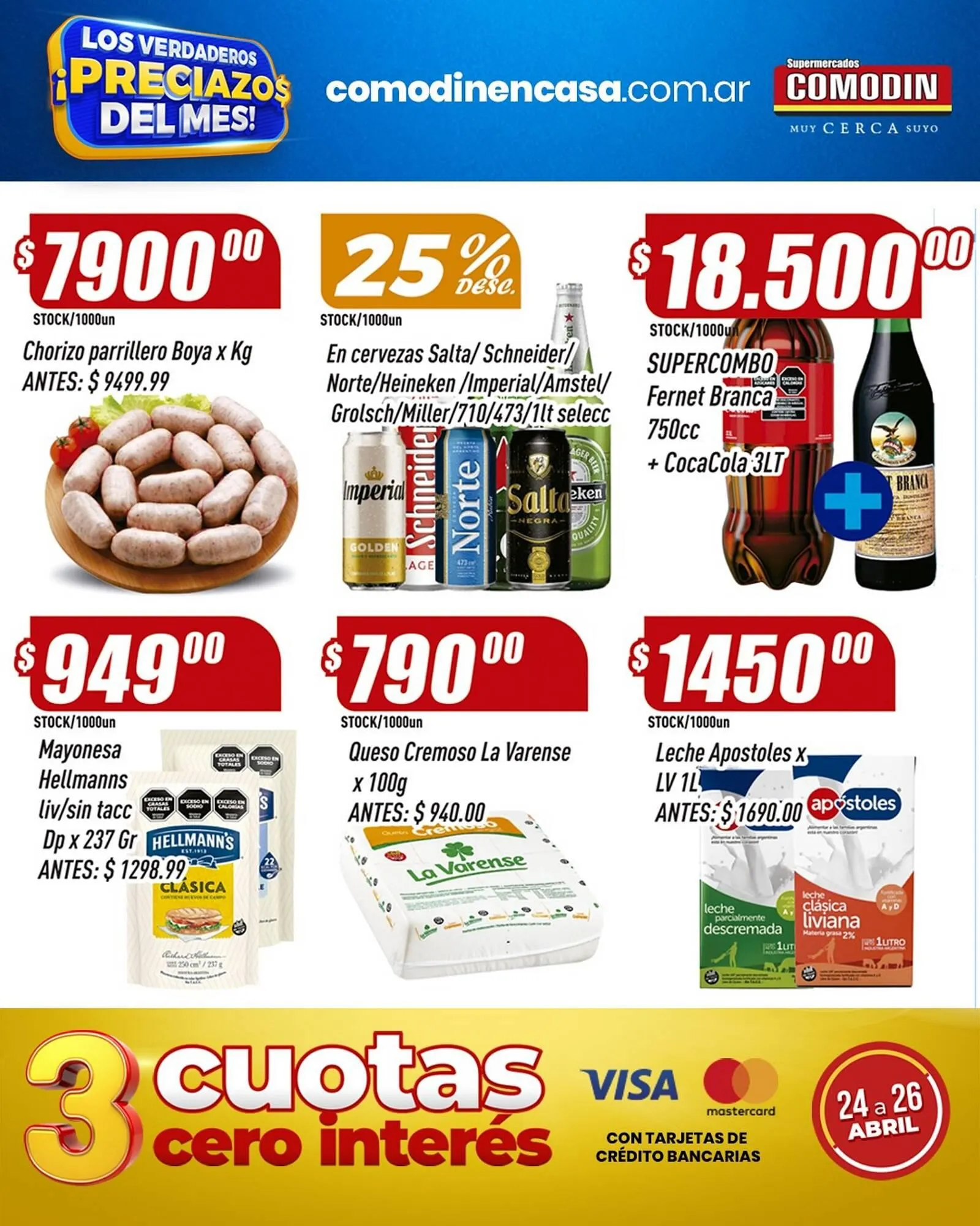 Ofertas de Catálogo Supermercados Comodin 24 de abril al 26 de abril 2026 - Página 1 del catálogo