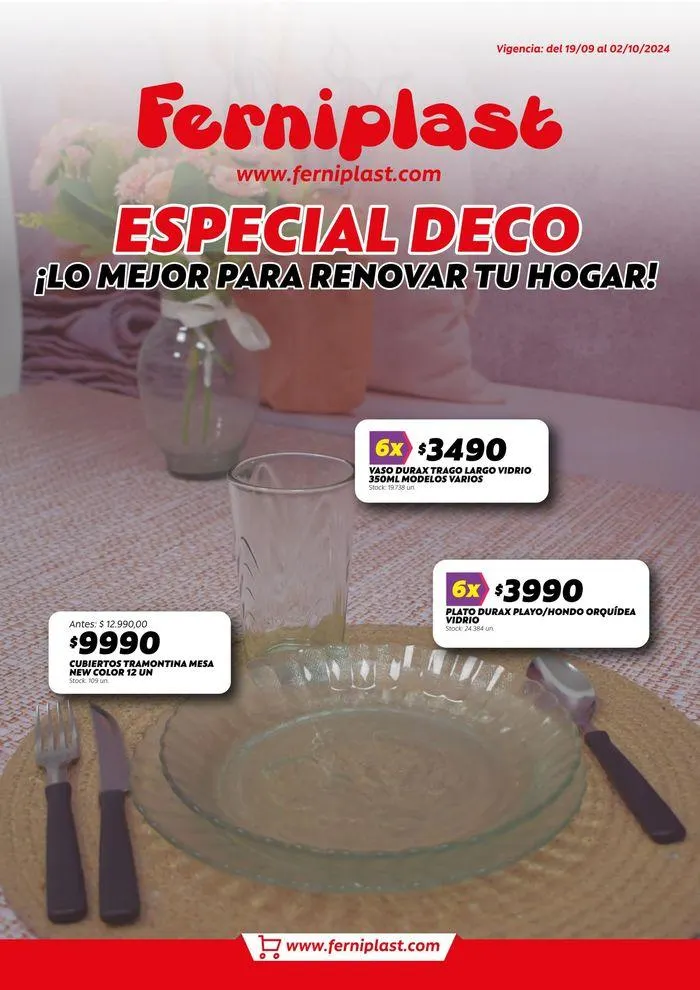 Ofertas de Ofertas Ferniplast 18 de septiembre al 2 de octubre 2024 - Página 1 del catálogo