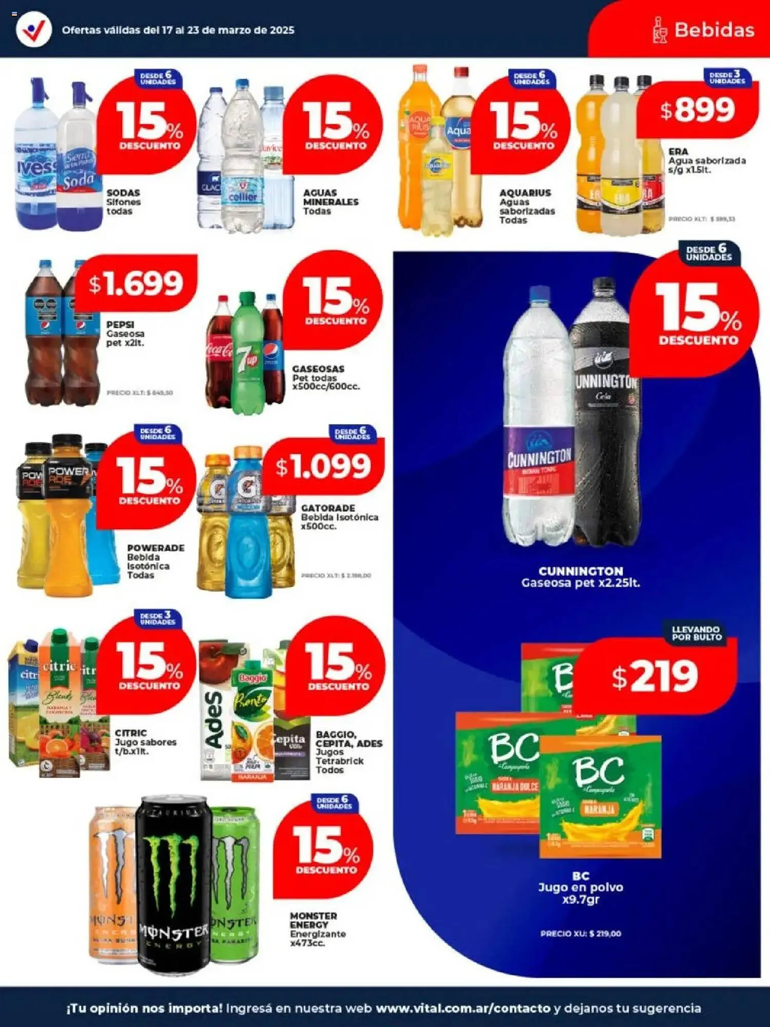 Ofertas de Catálogo Supermayorista Vital 17 de marzo al 23 de marzo 2025 - Página 13 del catálogo