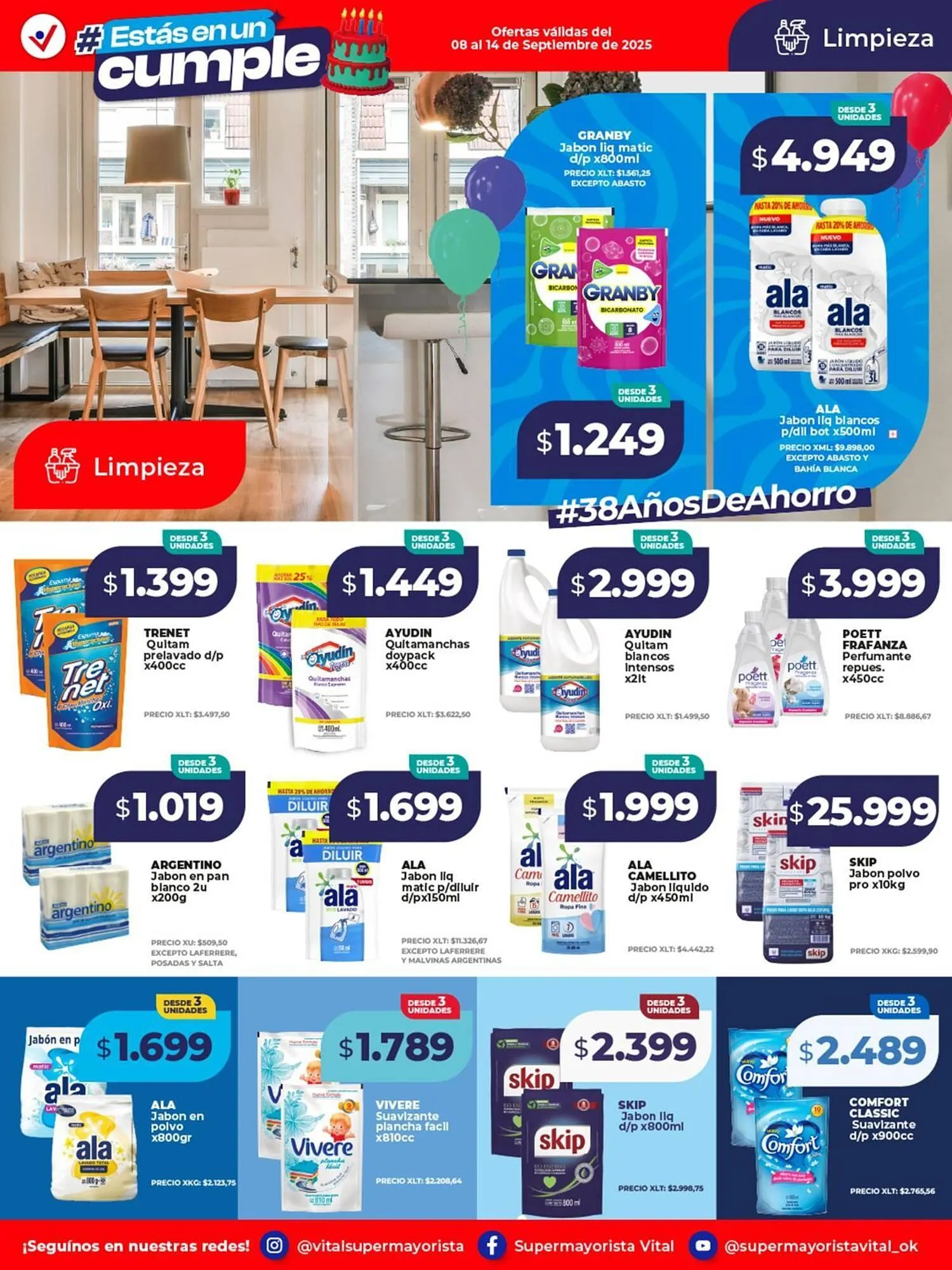 Ofertas de Catálogo Supermayorista Vital 8 de septiembre al 14 de septiembre 2025 - Página 9 del catálogo