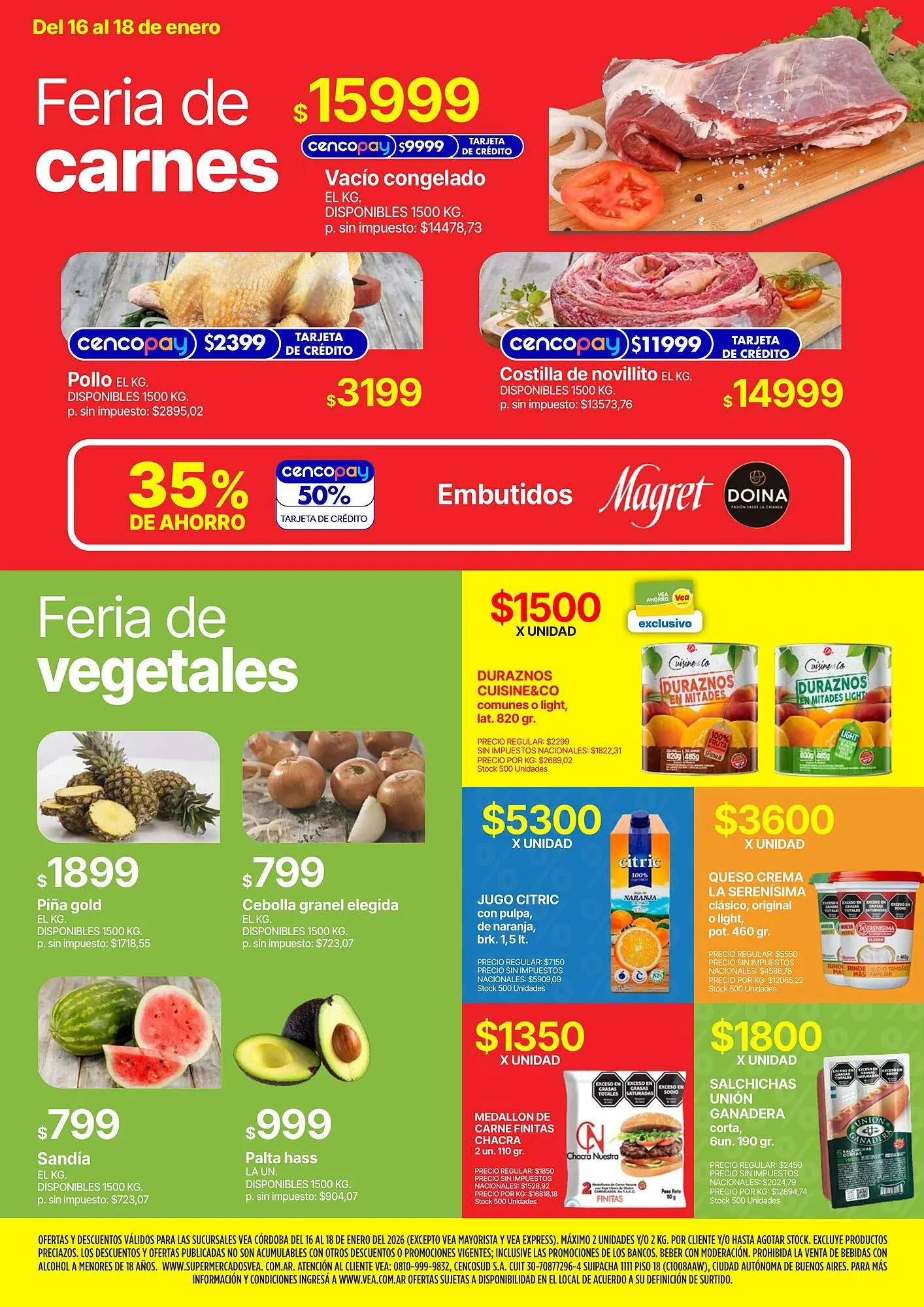 Ofertas de Catálogo Supermercados Vea 16 de enero al 18 de enero 2026 - Página 3 del catálogo