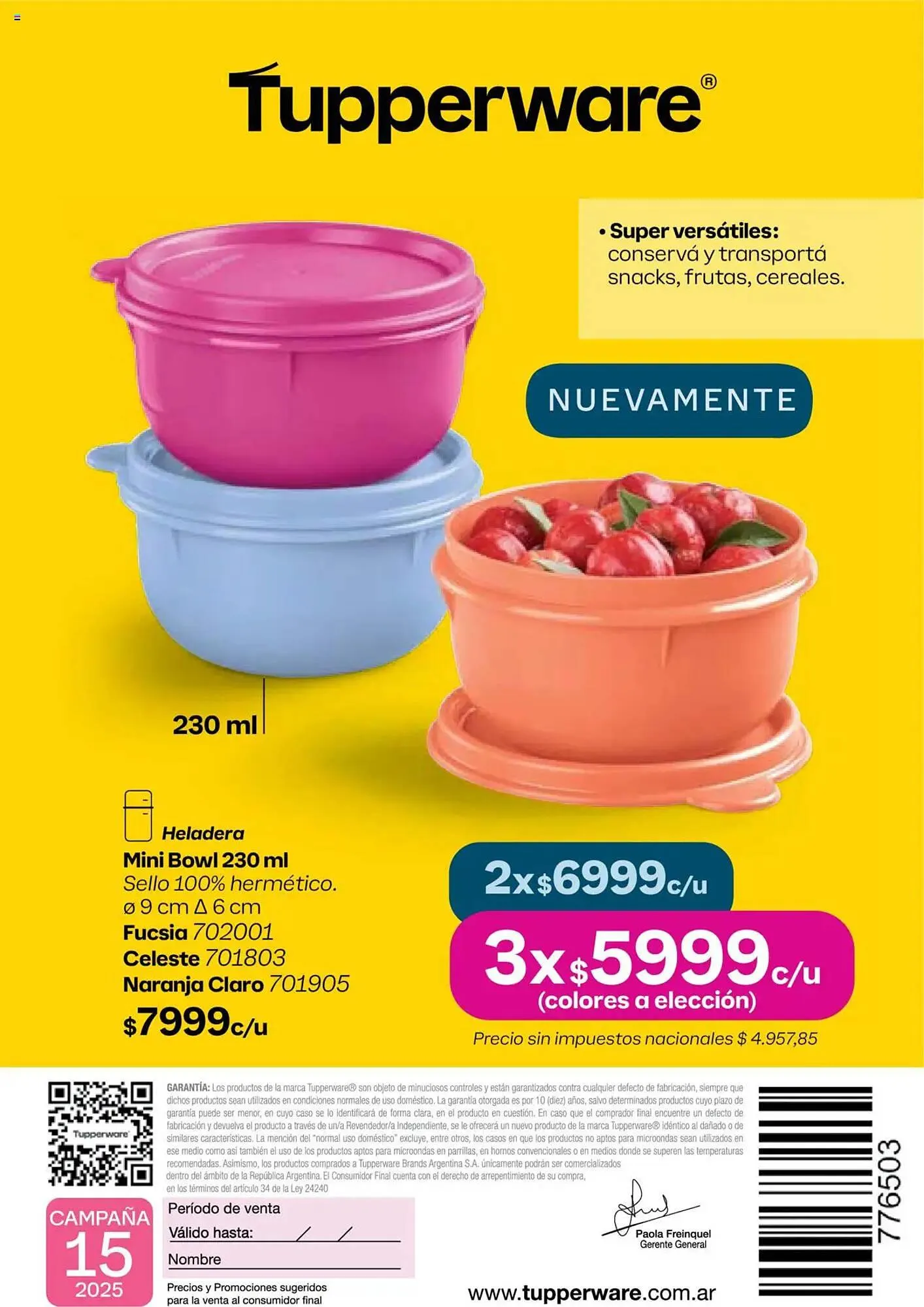 Ofertas de Folleto Tupperware 8 de septiembre al 22 de septiembre 2025 - Página 109 del catálogo