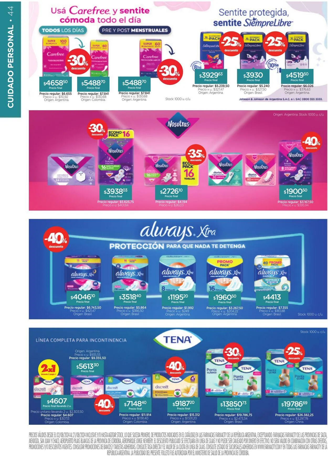 Ofertas de Farmacity 1 de agosto al 31 de agosto 2024 - Página 44 del catálogo