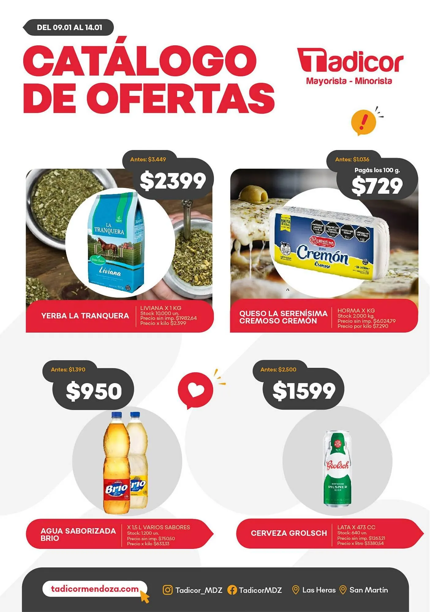Ofertas de Catálogo Supermercados Tadicor 10 de enero al 14 de enero 2025 - Página 1 del catálogo