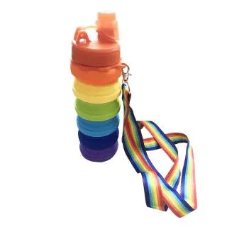 Botella Plegable Con Correa 500ML