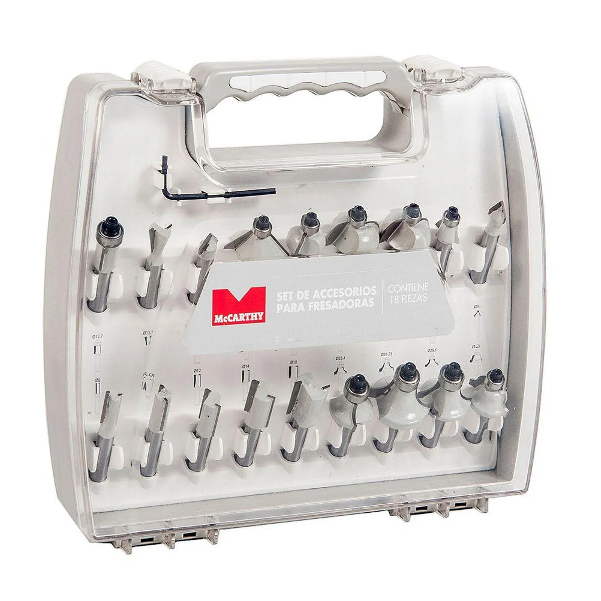 Set Accesorios para Fresadoras 18 Piezas McCarthy