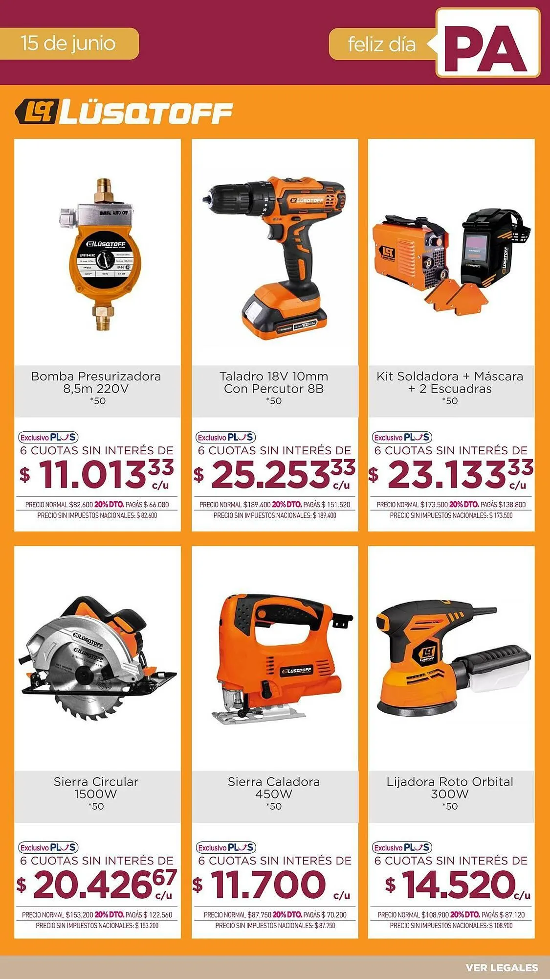 Ofertas de Catálogo La Anonima 15 de junio al 15 de junio 2025 - Página 8 del catálogo