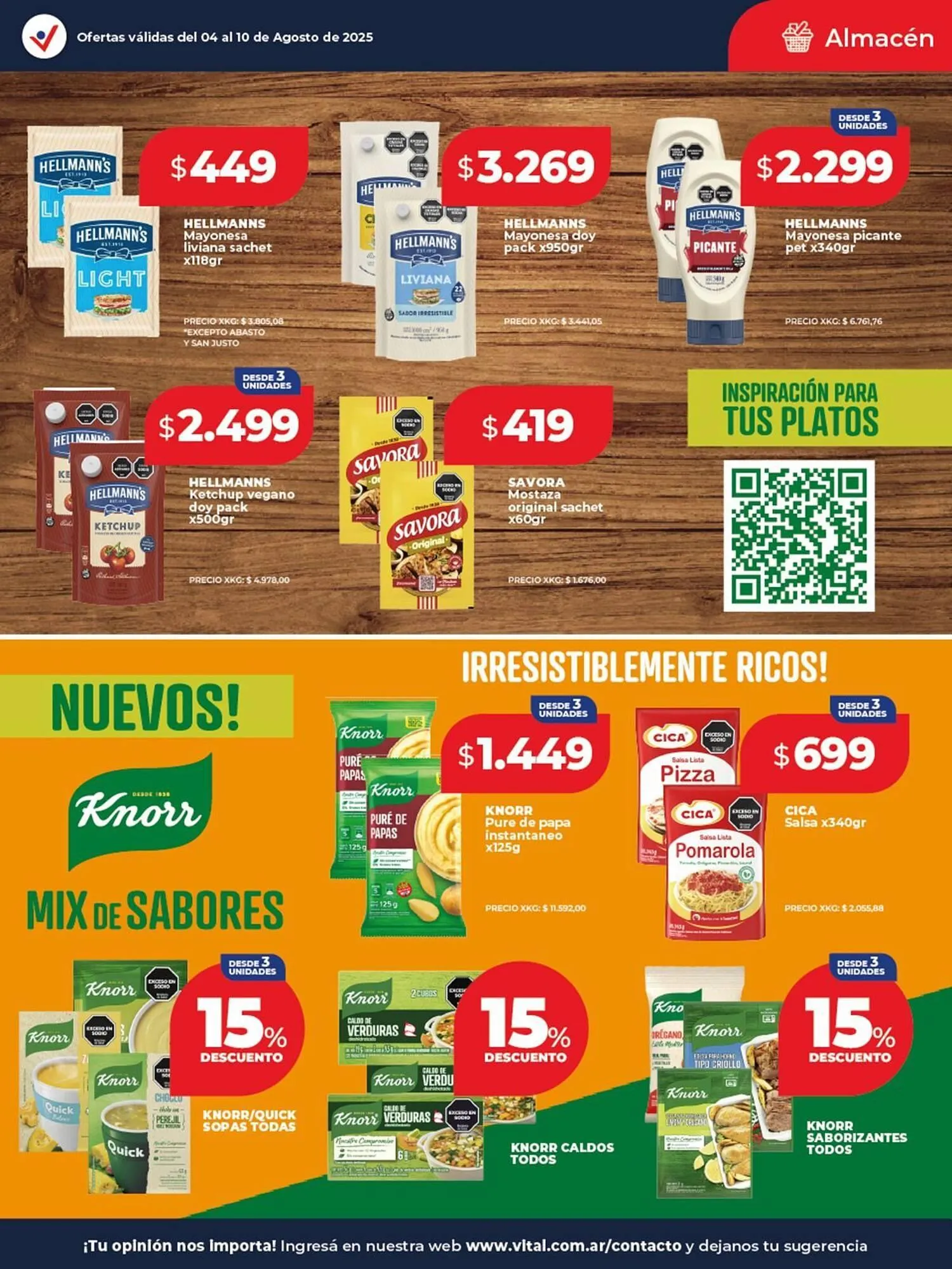 Ofertas de Catálogo Supermayorista Vital 4 de agosto al 10 de agosto 2025 - Página 18 del catálogo
