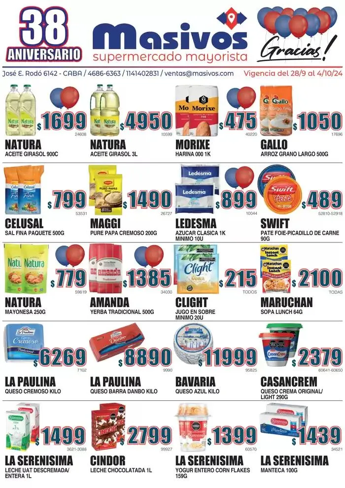 Ofertas de Ofertas Masivos 28 de septiembre al 12 de octubre 2024 - Página 1 del catálogo