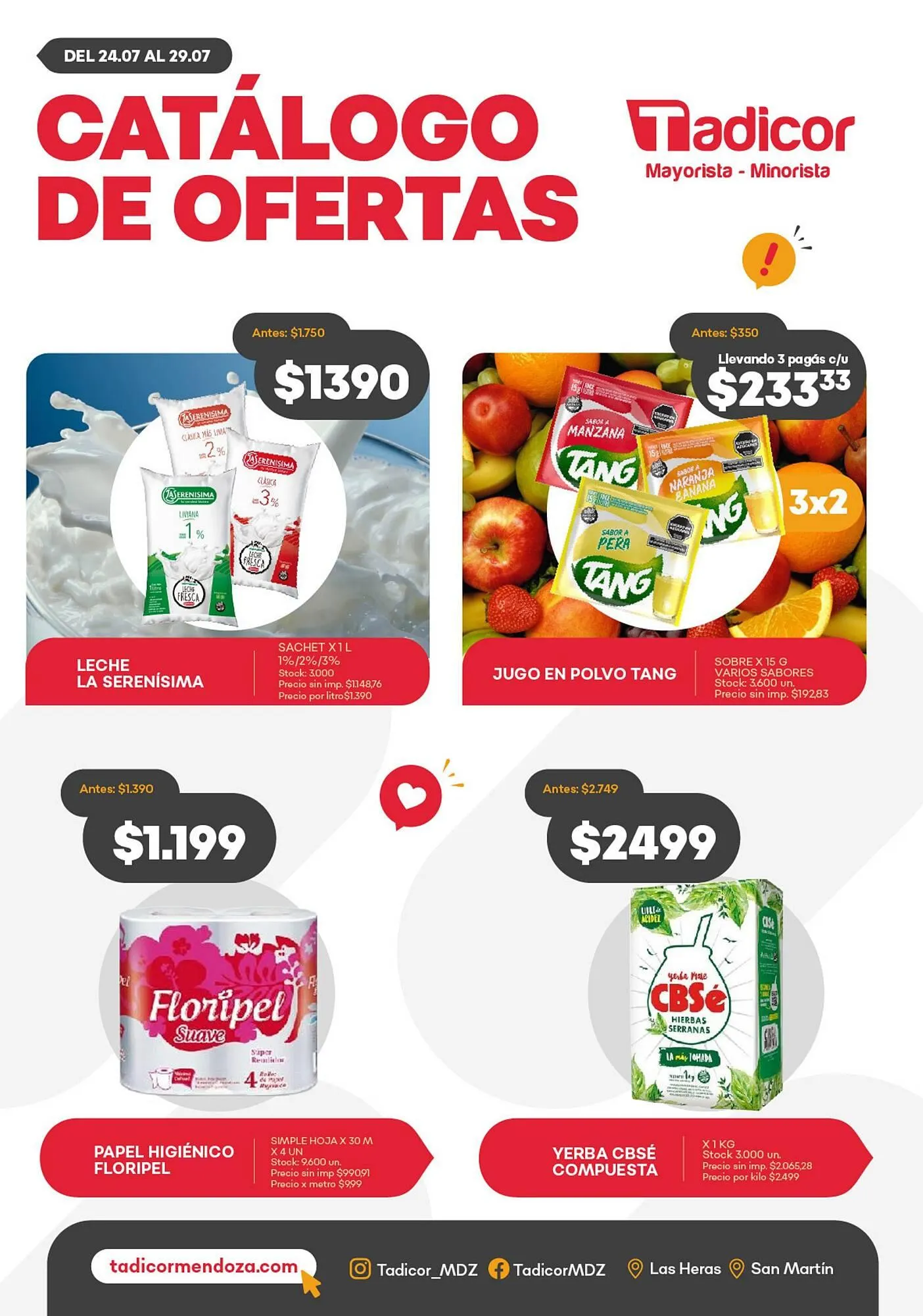 Ofertas de Catálogo Supermercados Tadicor 24 de julio al 1 de agosto 2025 - Página 1 del catálogo