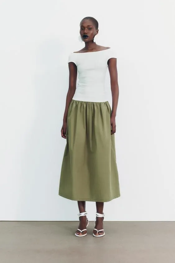 VESTIDO COMBINADO POPELÍN