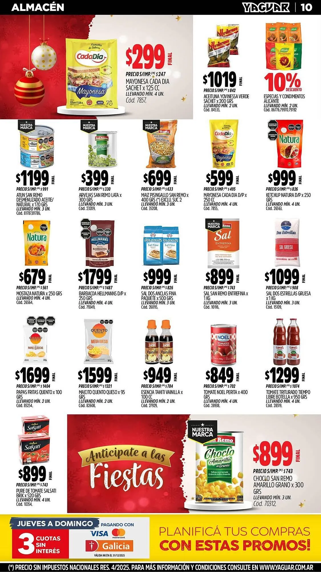 Ofertas de Catálogo Supermercados Yaguar 8 de diciembre al 14 de diciembre 2025 - Página 13 del catálogo