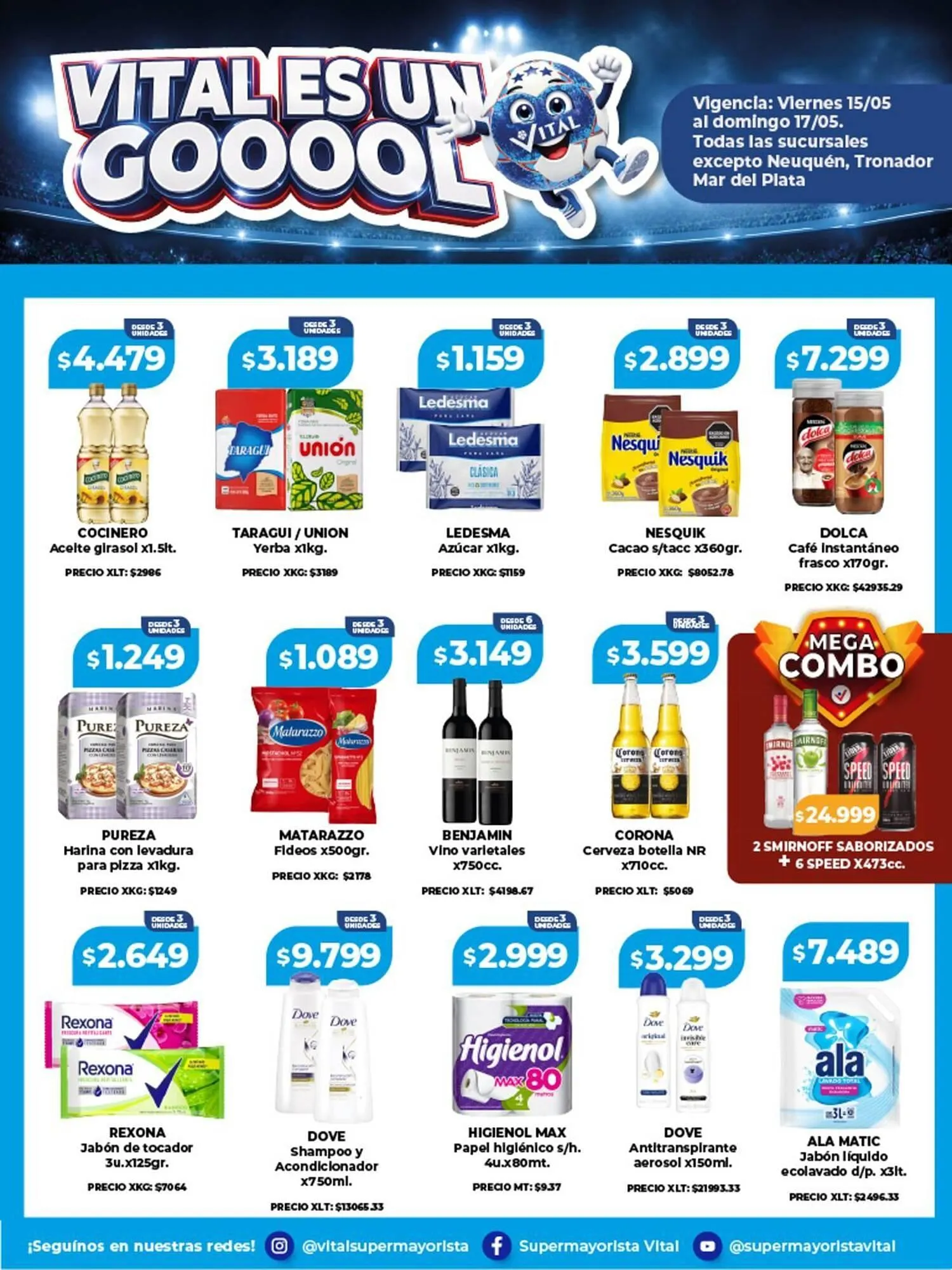 Ofertas de Catálogo Supermayorista Vital 15 de mayo al 17 de mayo 2026 - Página 1 del catálogo
