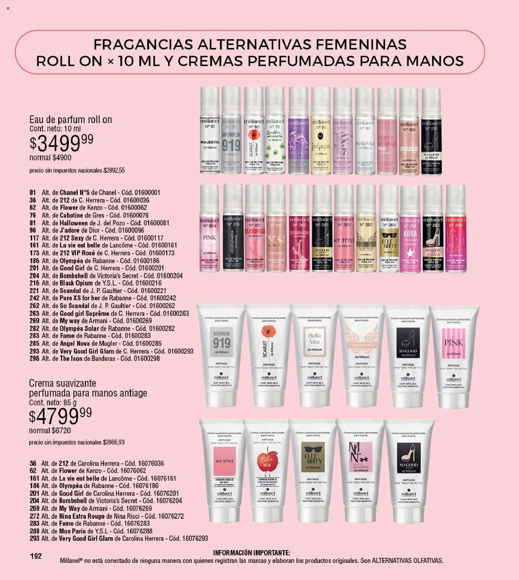 Ofertas de Catálogo Millanel Cosmética 30 de marzo al 27 de abril 2026 - Página 192 del catálogo