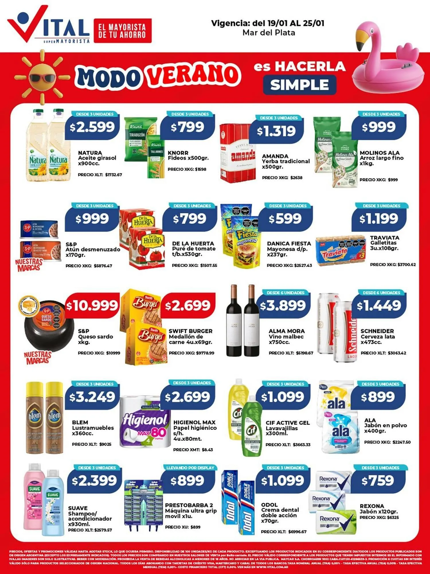 Ofertas de Catálogo Supermayorista Vital 19 de enero al 25 de enero 2026 - Página 1 del catálogo