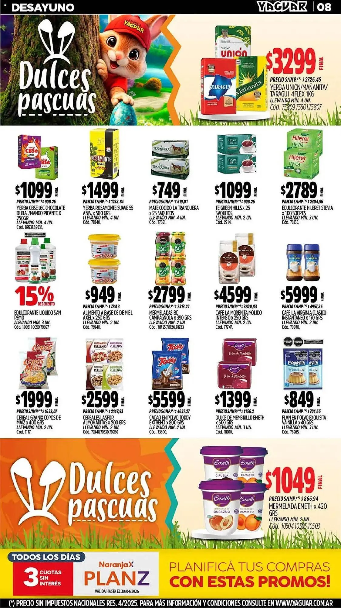 Ofertas de Catálogo Supermercados Yaguar 30 de marzo al 5 de abril 2026 - Página 7 del catálogo