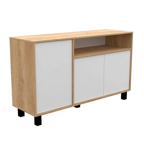 Bahiut Doors con puertas vajillero Nebra Nat blanco Mosconi