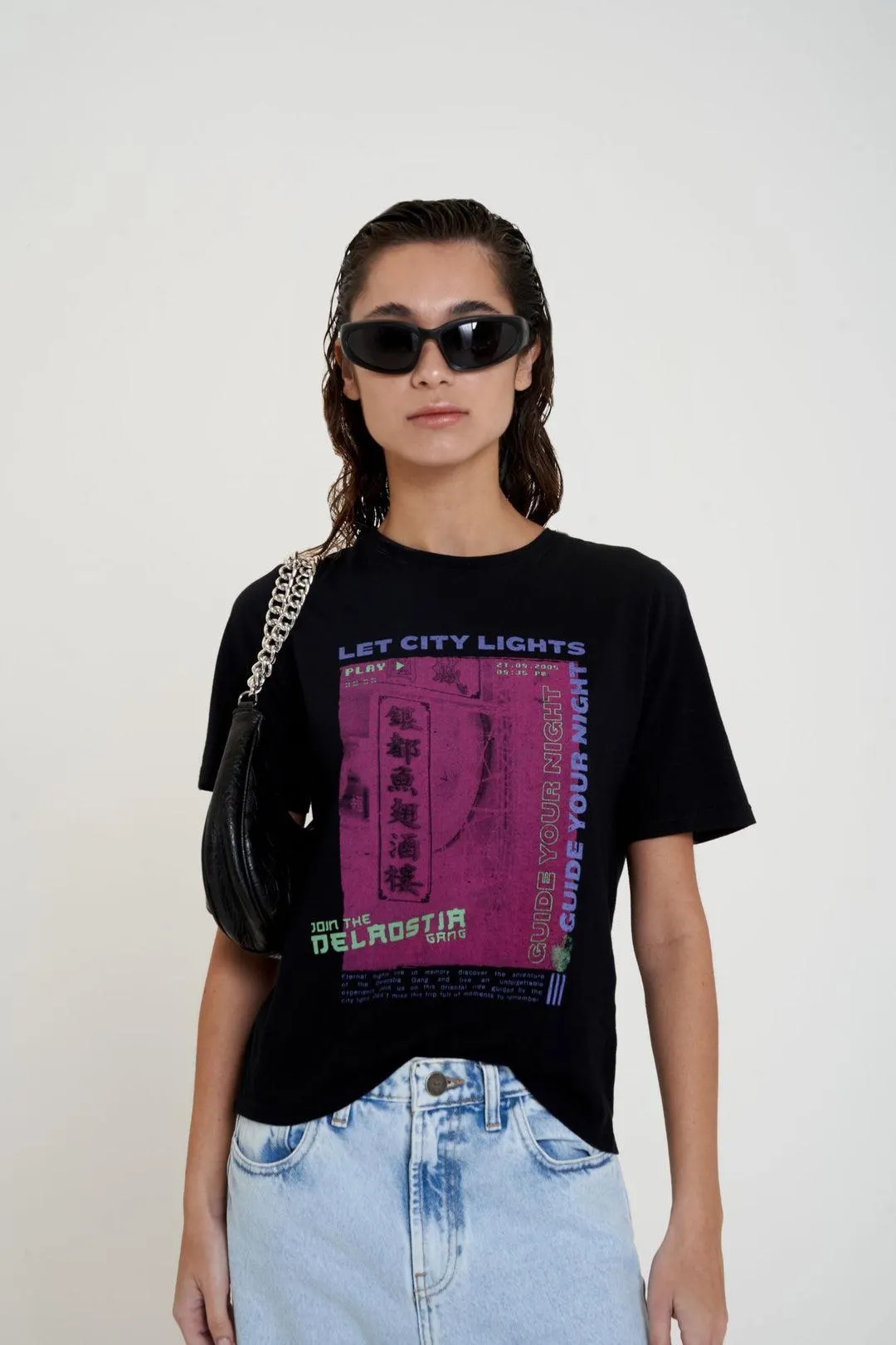 Remera City Lights - Negro