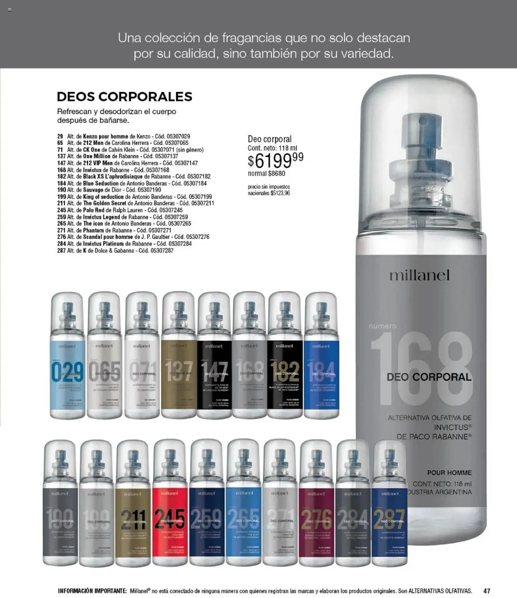 Ofertas de Catálogo Millanel Cosmética 15 de septiembre al 20 de octubre 2025 - Página 47 del catálogo