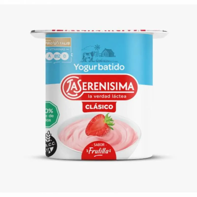Yogur Batido Clásico Frutilla La Serenísima x 120 g.