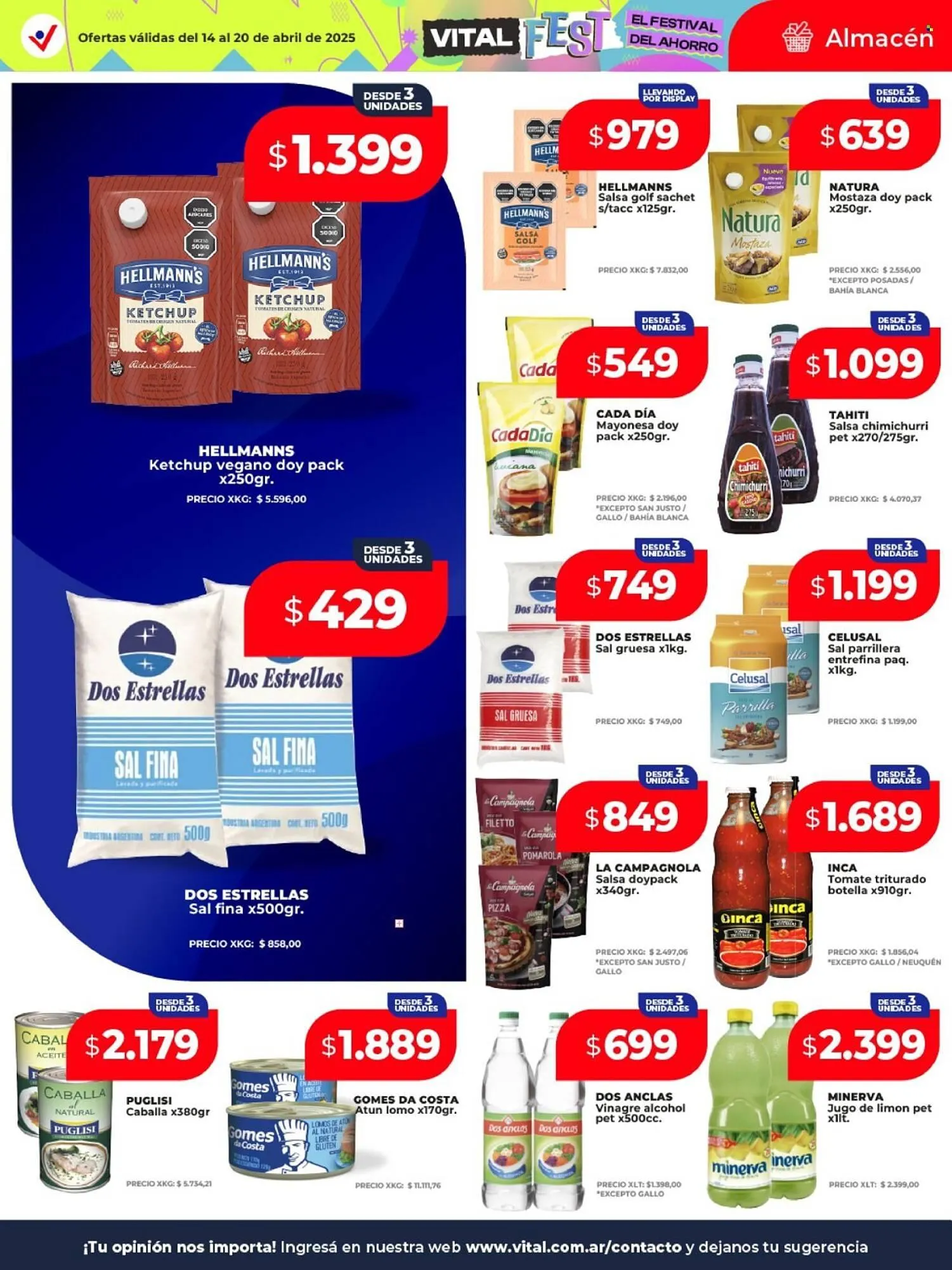Ofertas de Catálogo Supermayorista Vital 14 de abril al 20 de abril 2025 - Página 16 del catálogo