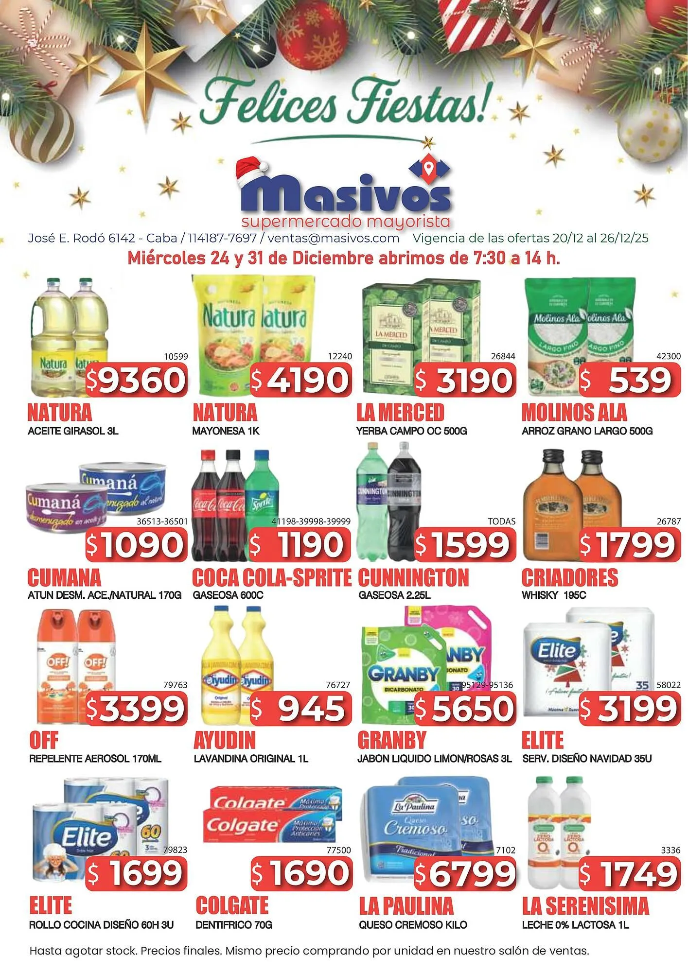 Ofertas de Catálogo Masivos 20 de diciembre al 26 de diciembre 2025 - Página 1 del catálogo