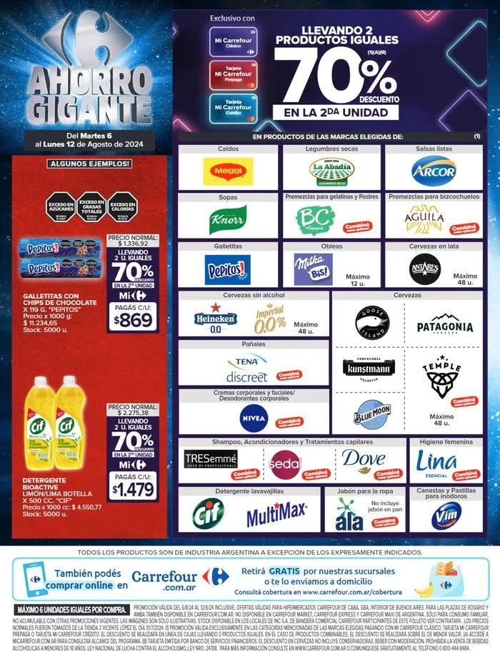 Ofertas de Catálogo Ahorro Gigante Hiper 6 de agosto al 12 de agosto 2024 - Página 23 del catálogo