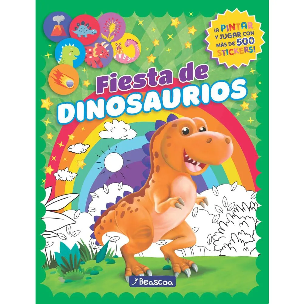 FIESTA DE STICKERS+500-DINOSA.